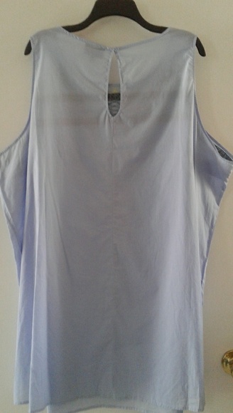 Lane Bryant Blue Embroidered TUNIC  sz.28 NWOT - Picture 2 of 8